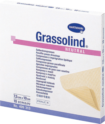 GRASSOLIND Salbenkompressen 7,5x10 cm steril