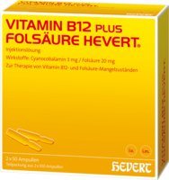 VITAMIN B12 PLUS Folsäure Hevert a 2 ml Ampullen