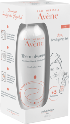 AVENE Thermalwasser Spray 150ml+5 Tuchmasken Set