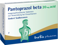 PANTOPRAZOL beta 20 mg acid magensaftres.Tabletten