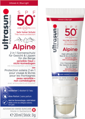 ULTRASUN Alpine Creme SPF 50+ 2in1 Gesicht+Lippen